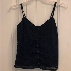 Blue spaghetti strap blouse Hollister